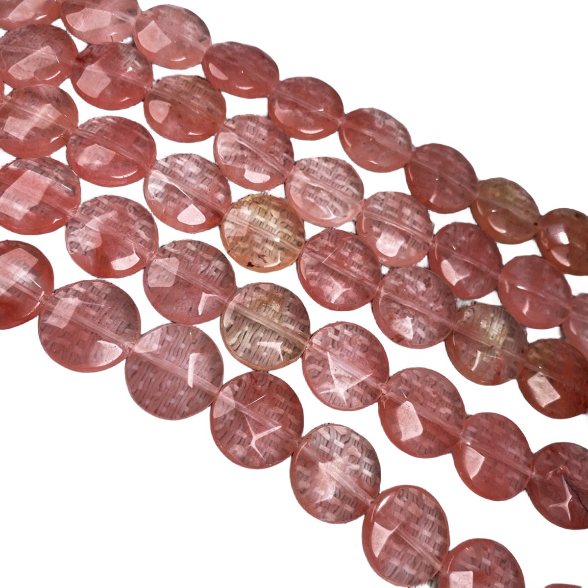 D16X6MM Faceted Round Coin Gemstone Beads for Making Jewelry Natural Stone & Crystal Donut