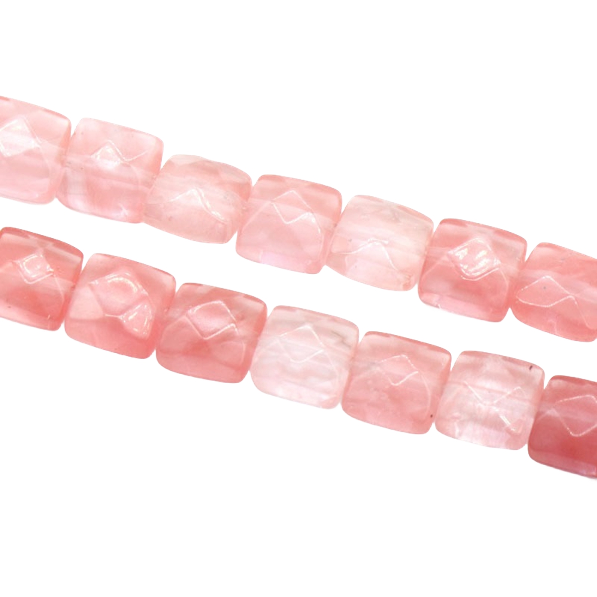 D8x8X5MM Faceted Square lice Gemstone Beads for Making Jewelry Natural Stone & Crystal Donut (Approx 50Pcs)