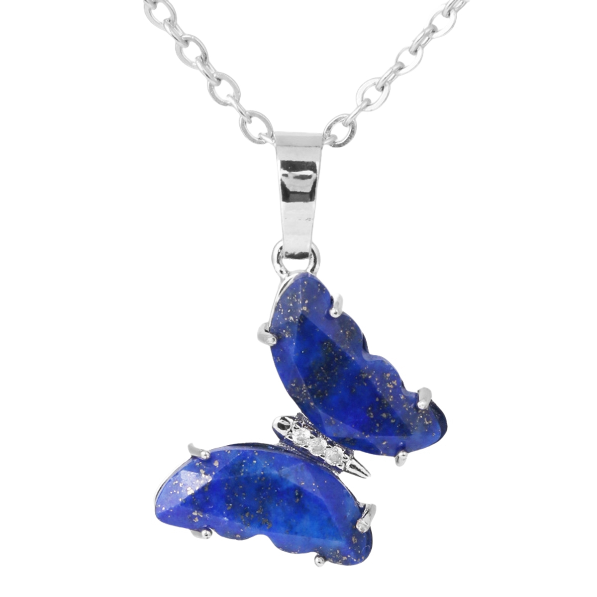 Butterfly Stone Pendant Necklace with 45cm Chain SN1630