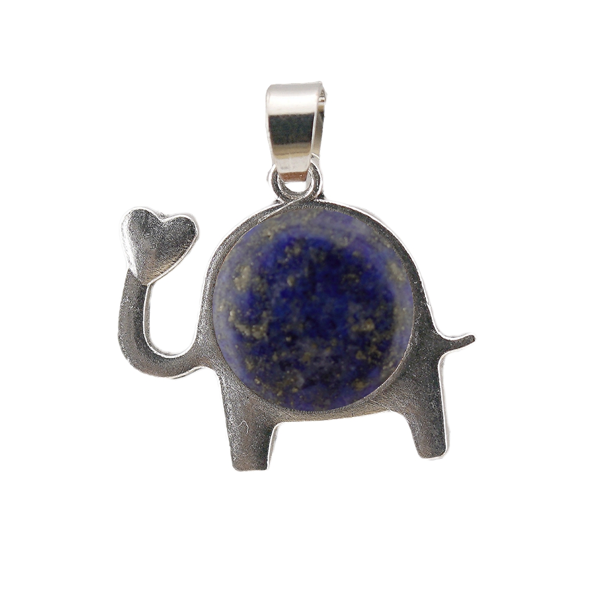 Silver Alloy Elephant Gemstone Pendant for Jewelry Making Necklace Earrings Love Heart 
