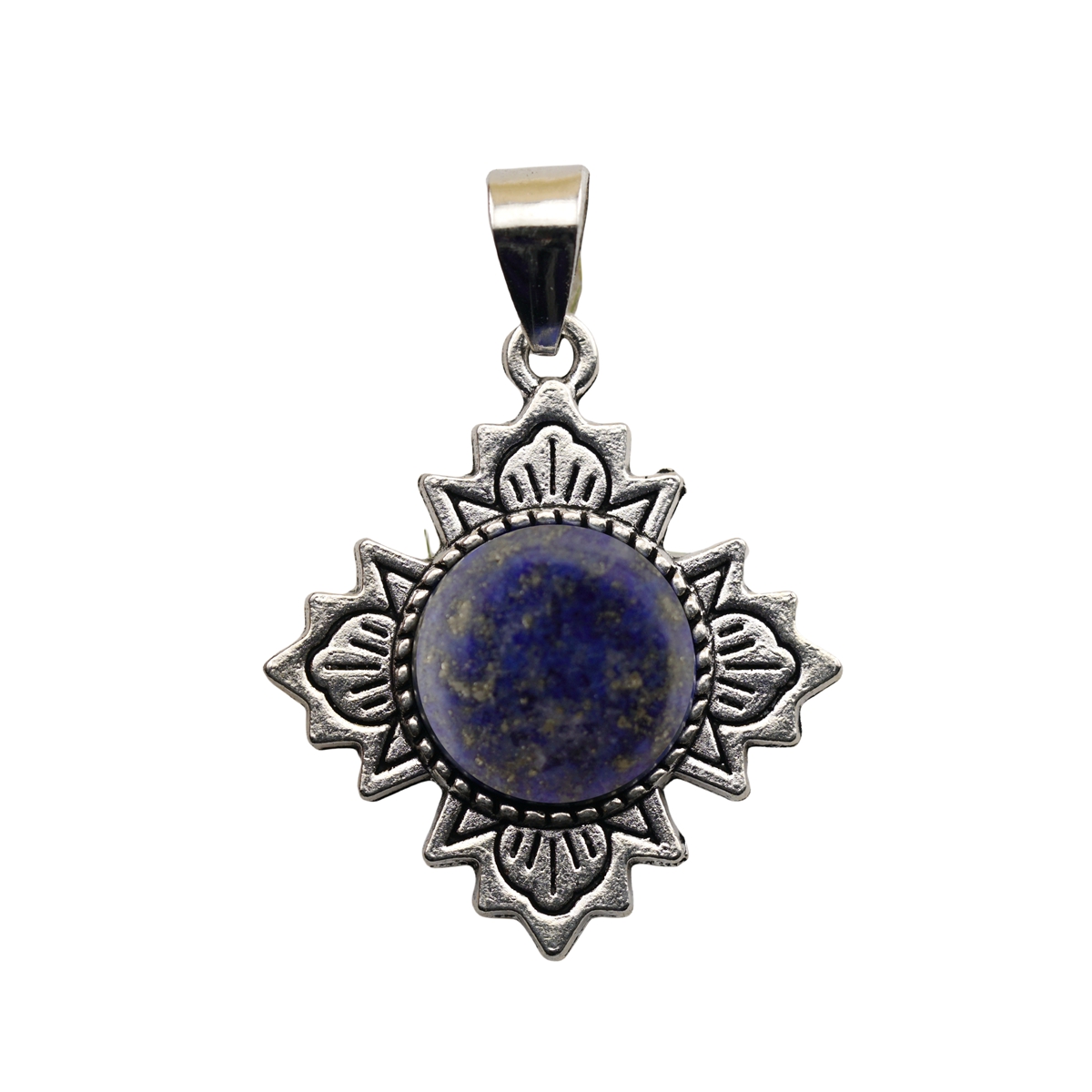 Silver  Four Leaf Clover Gemstone Pendant for Jewelry Making Necklace Earrings 12MM Stone & Crystal Cabs 