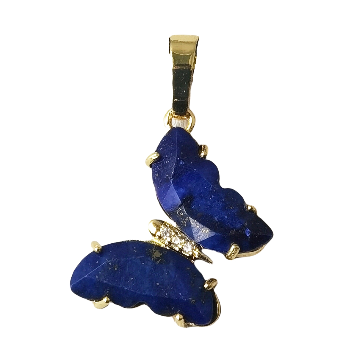 Natural Gemstone Butterfly Pendant for Making Jewelry necklace