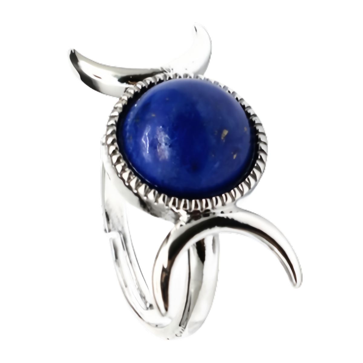 Silver Moon Stone Rings for Women Men Adjustable Healing Crystal Ring Copper Plated White Gold Horse Eye Gemstone  SR0133S