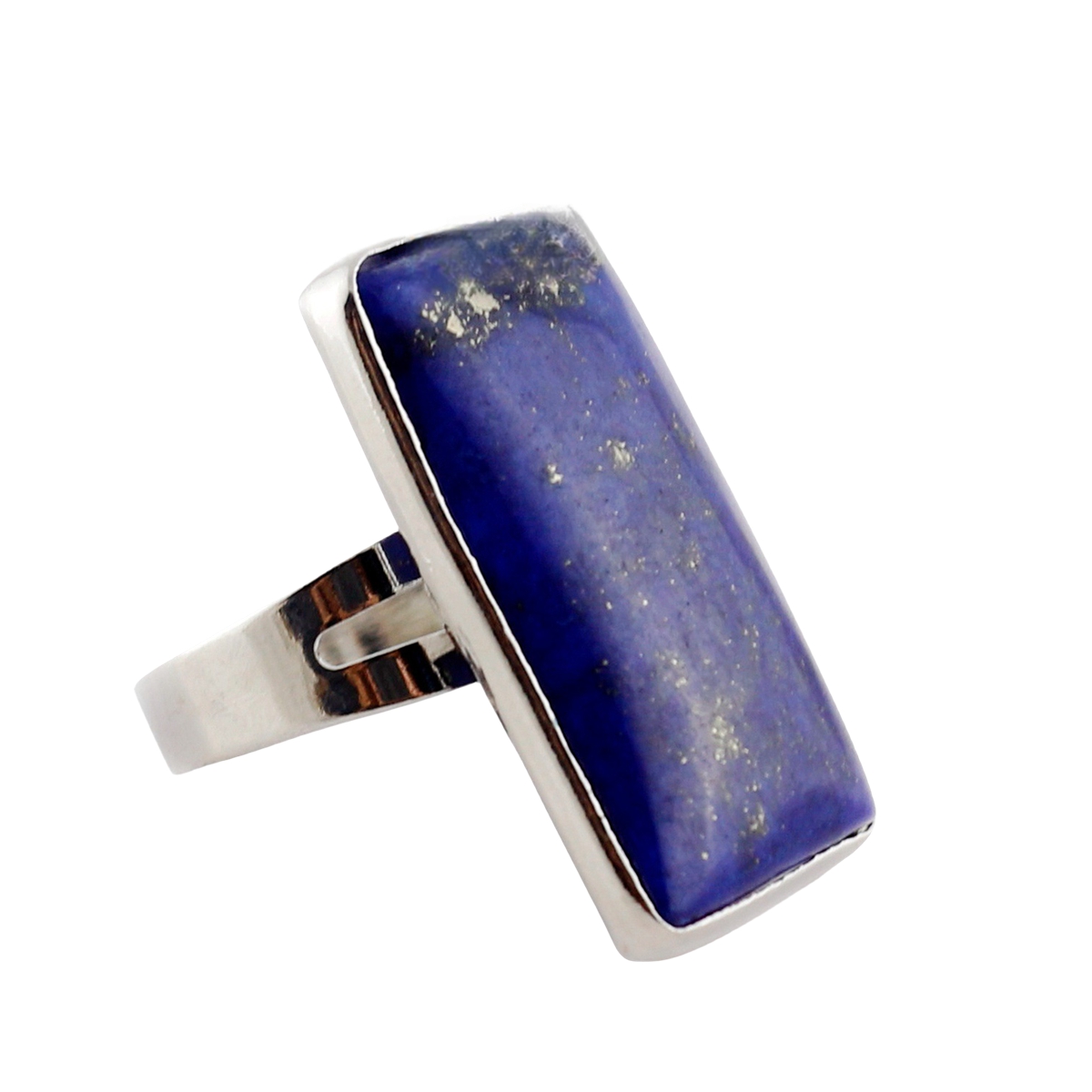 Rectangle Gemstone Rings for Women Girls 12x36mm Cuboid Crystal Womens Statement Ring SR0164S