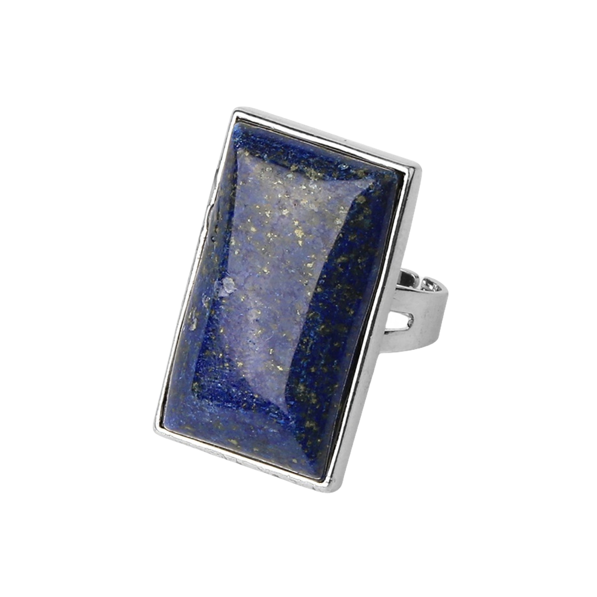 Rectangle Gemstone Rings for Women Girls 18x30mm Cuboid Crystal Womens Statement Ring SR0164S