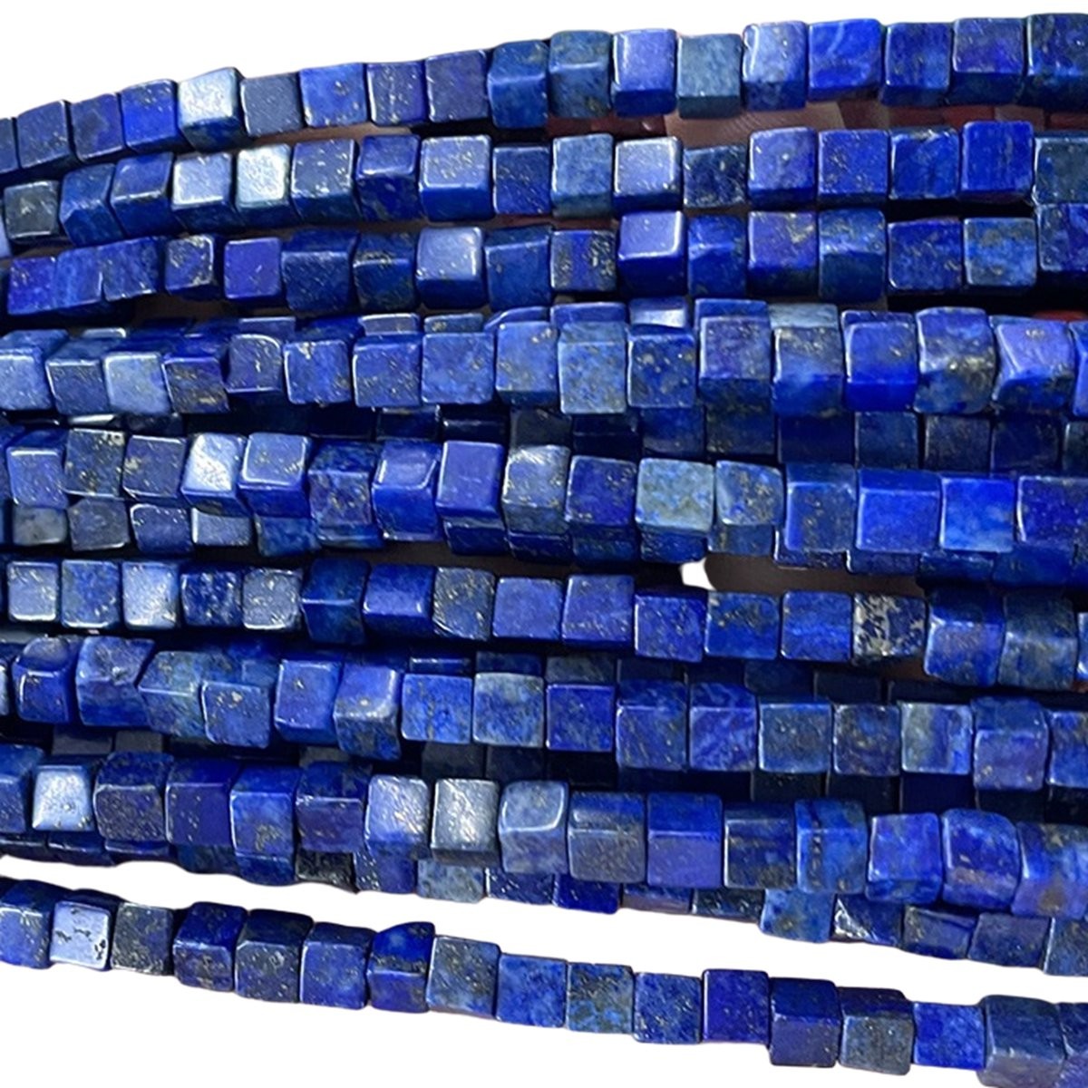 4MM Loose Natural Gemstone Cube Beads for Making Jewelry  (Approx 88PCS/Strand)