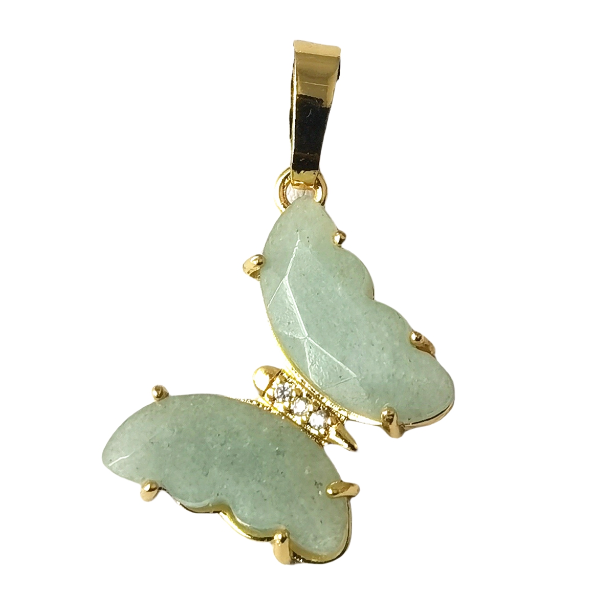 Natural Gemstone Butterfly Pendant for Making Jewelry necklace