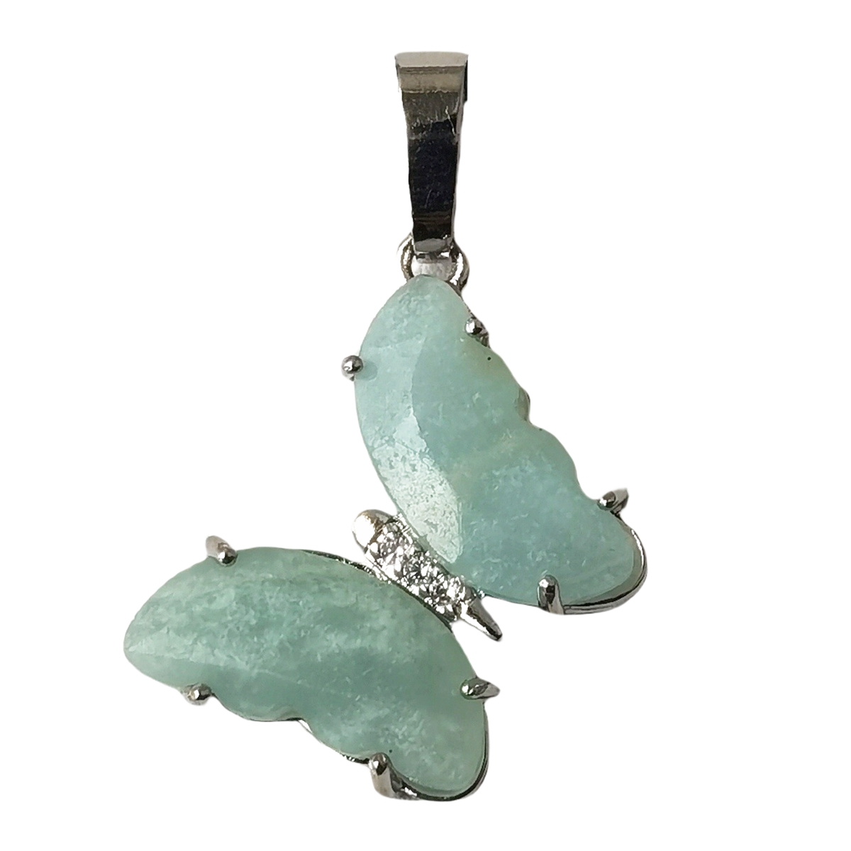 Natural Gemstone Butterfly Pendant for Making Jewelry necklace