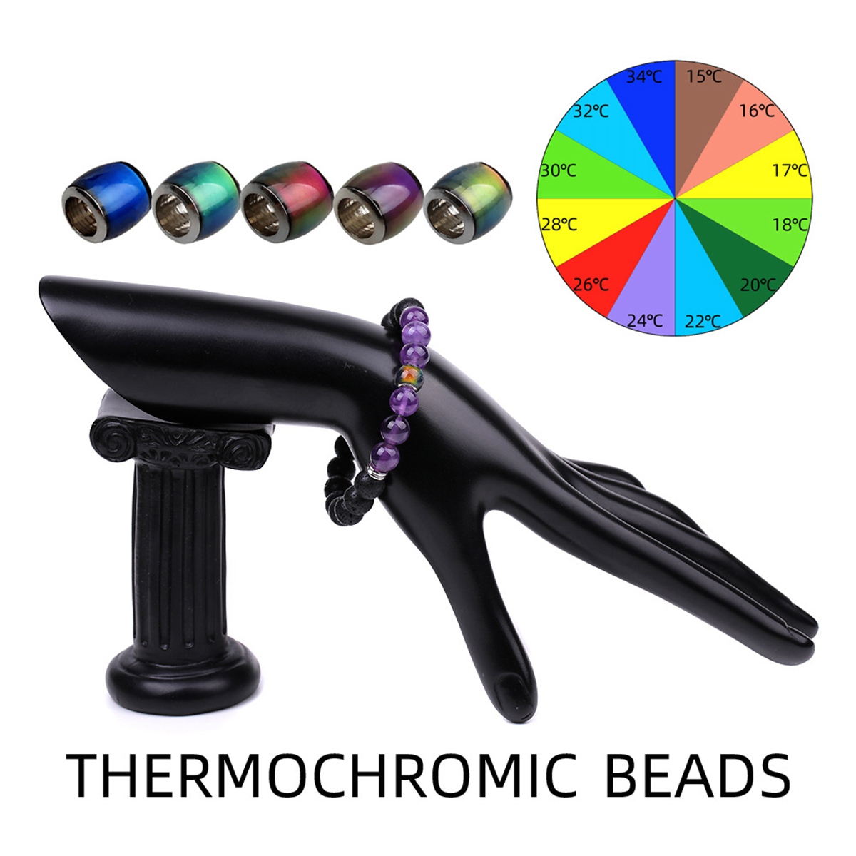 Lava Stone Mood Beads Bracelets for Women Girls Elastic Bracelets Men Fashion Beads Gifts Jewelry