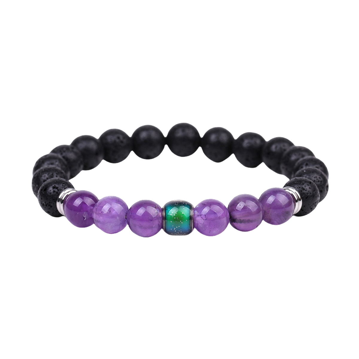 Lava Stone Mood Beads Bracelets for Women Girls Elastic Bracelets Men Fashion Beads Gifts Jewelry