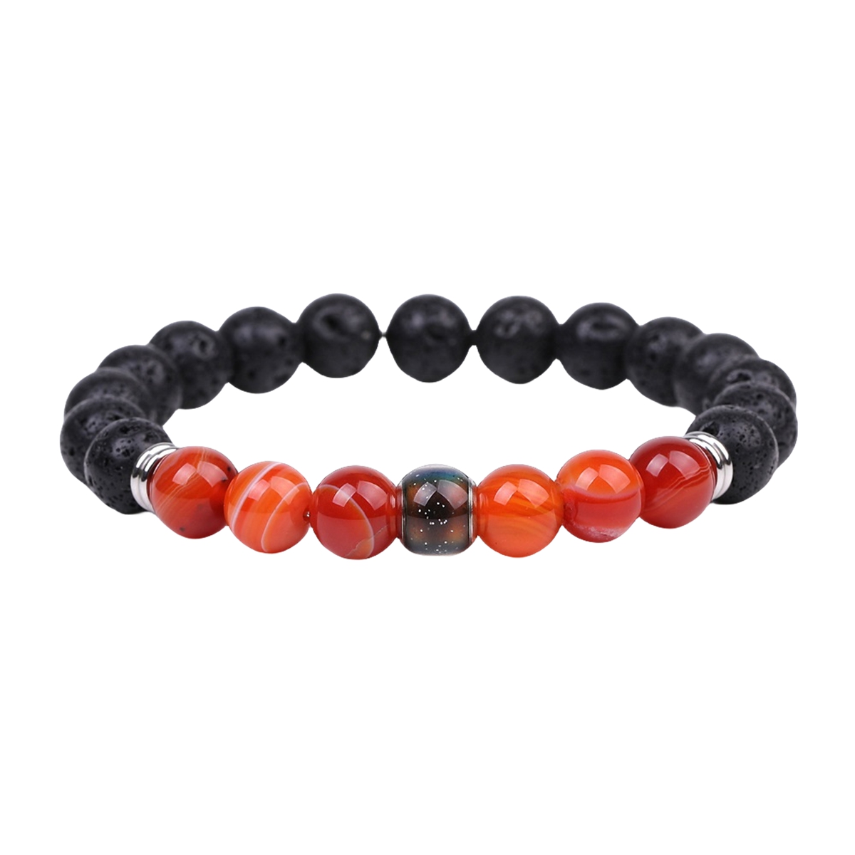 Lava Stone Mood Beads Bracelets for Women Girls Elastic Bracelets Men Fashion Beads Gifts Jewelry