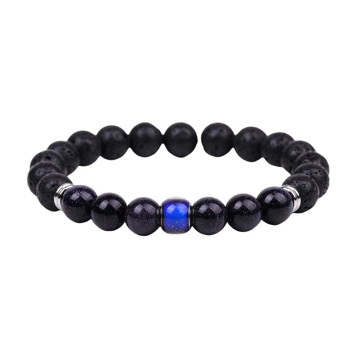 Lava Stone Mood Beads Bracelets for Women Girls Elastic Bracelets Men Fashion Beads Gifts Jewelry