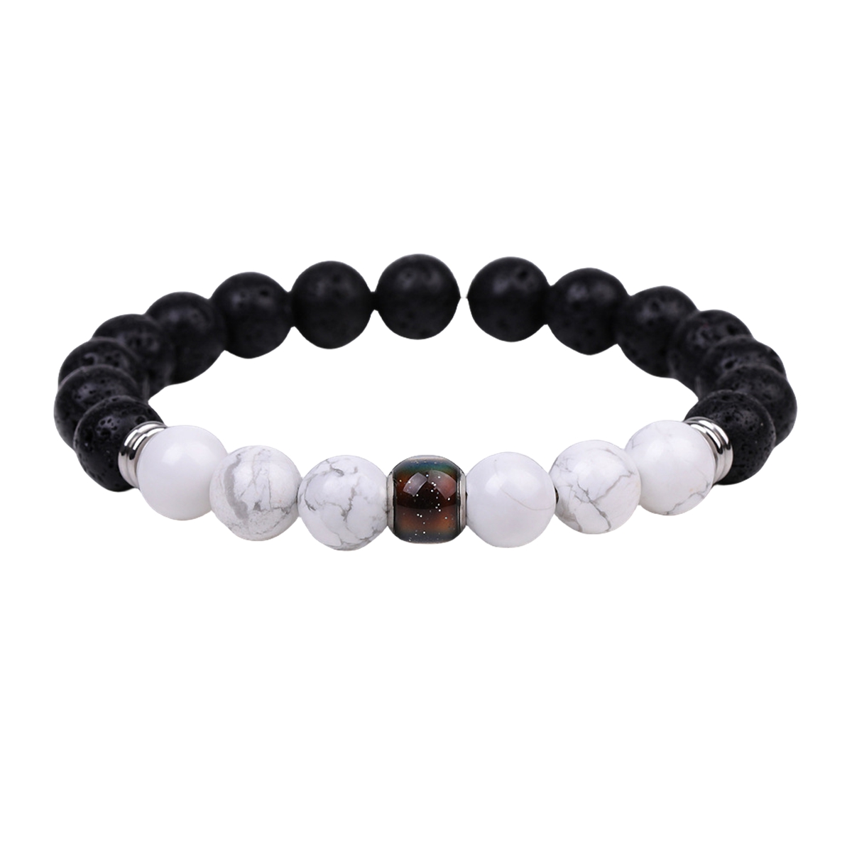 Lava Stone Mood Beads Bracelets for Women Girls Elastic Bracelets Men Fashion Beads Gifts Jewelry