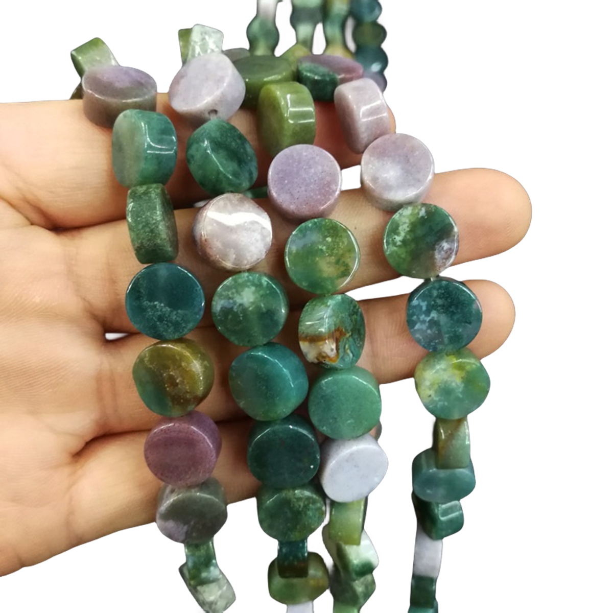 D10X5MM Flat Disc Gemstone Beads for Making Jewelry  Dount & Coin Stone & Crystal