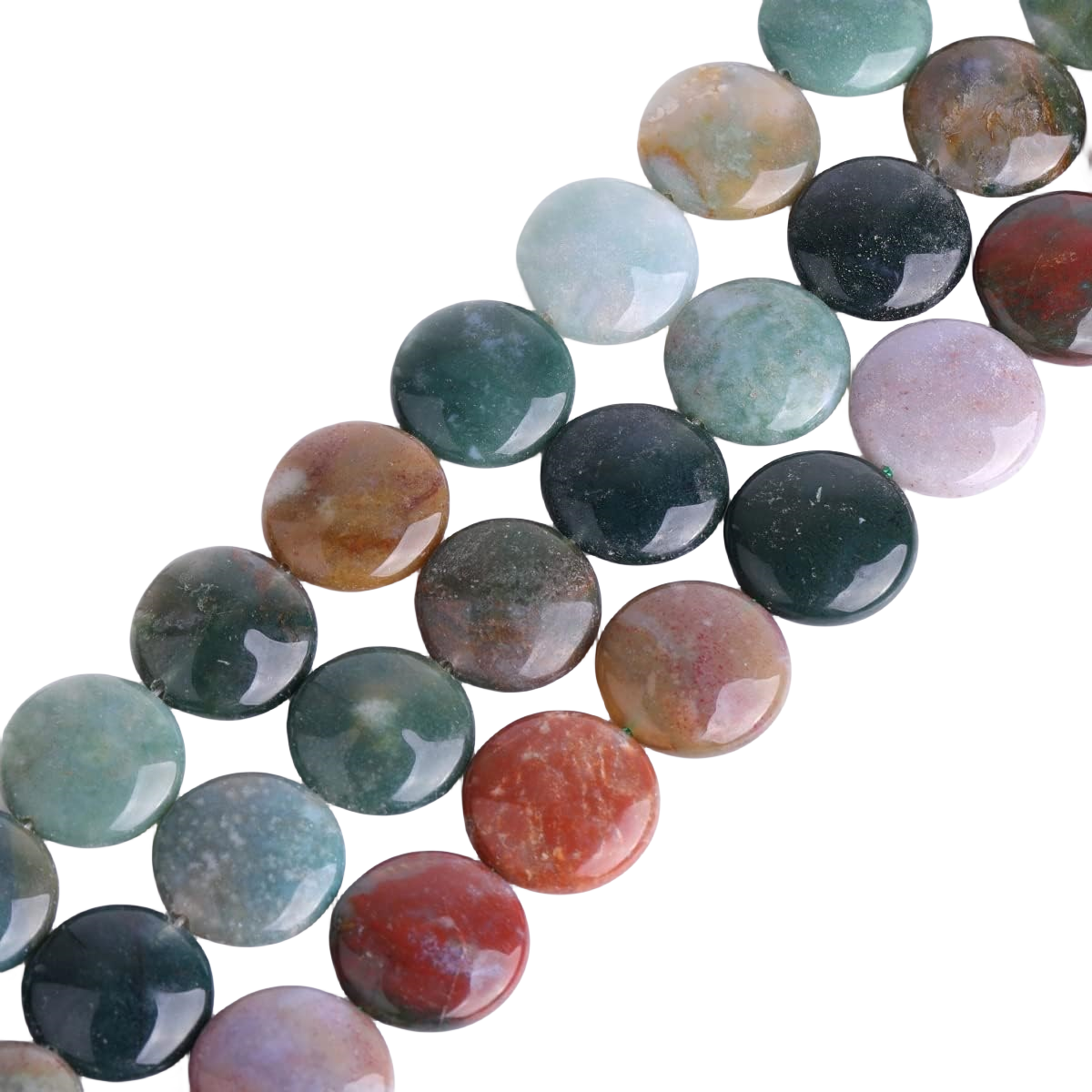 D20X6MM Gemstone Coin Beads for Making Jewelry Natural Stone & Crystal Donut