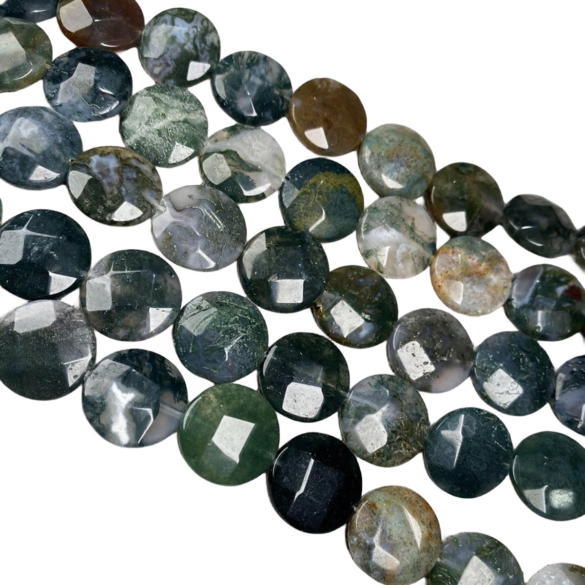 D16X6MM Faceted Round Coin Gemstone Beads for Making Jewelry Natural Stone & Crystal Donut
