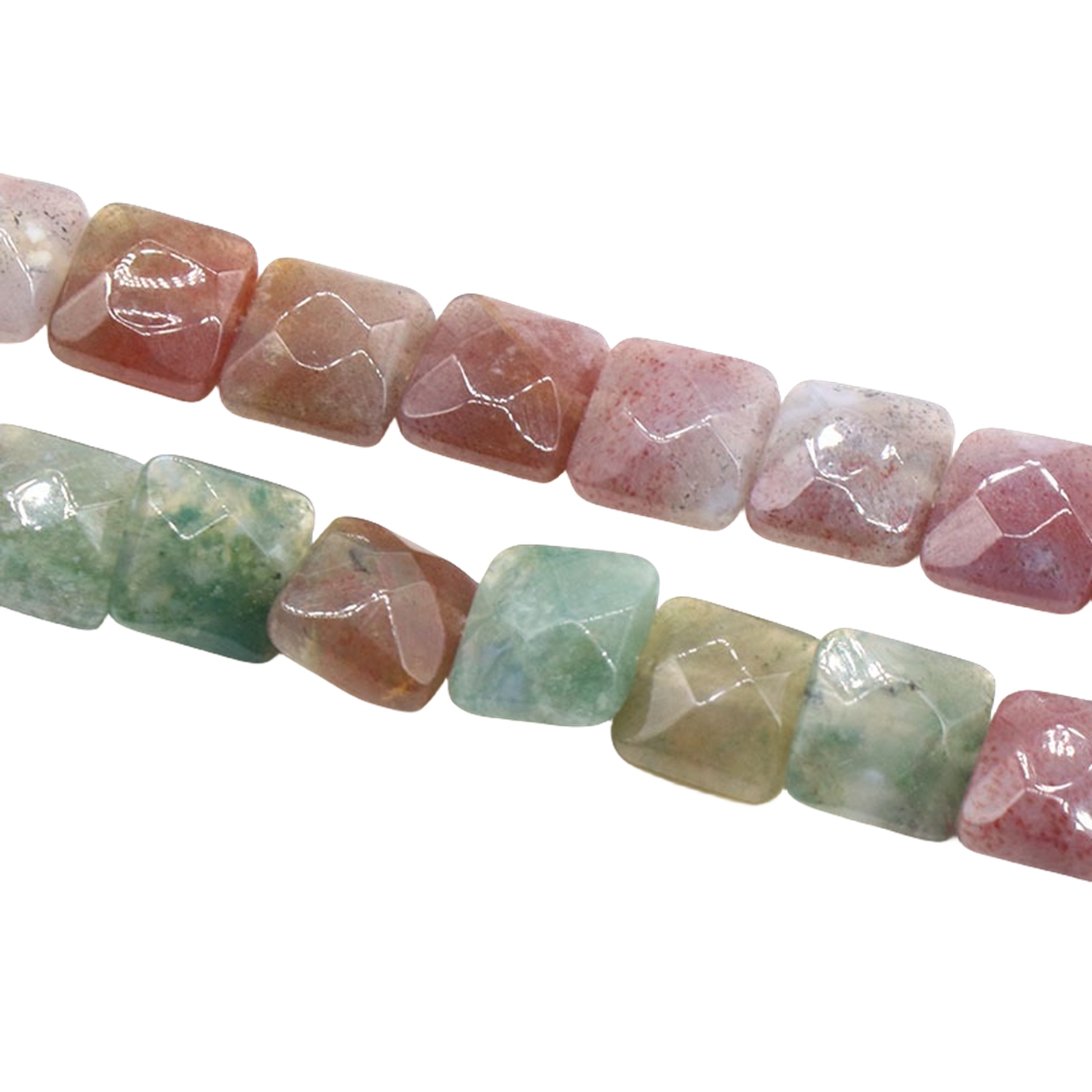 D8x8X5MM Faceted Square lice Gemstone Beads for Making Jewelry Natural Stone & Crystal Donut (Approx 50Pcs)