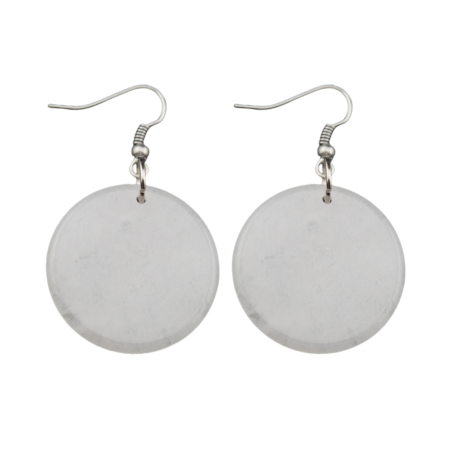 Gemstone Disc Dangle Earrings for Women Healing Chakra Crystal Lucky Circle Donut Coin SE1453S