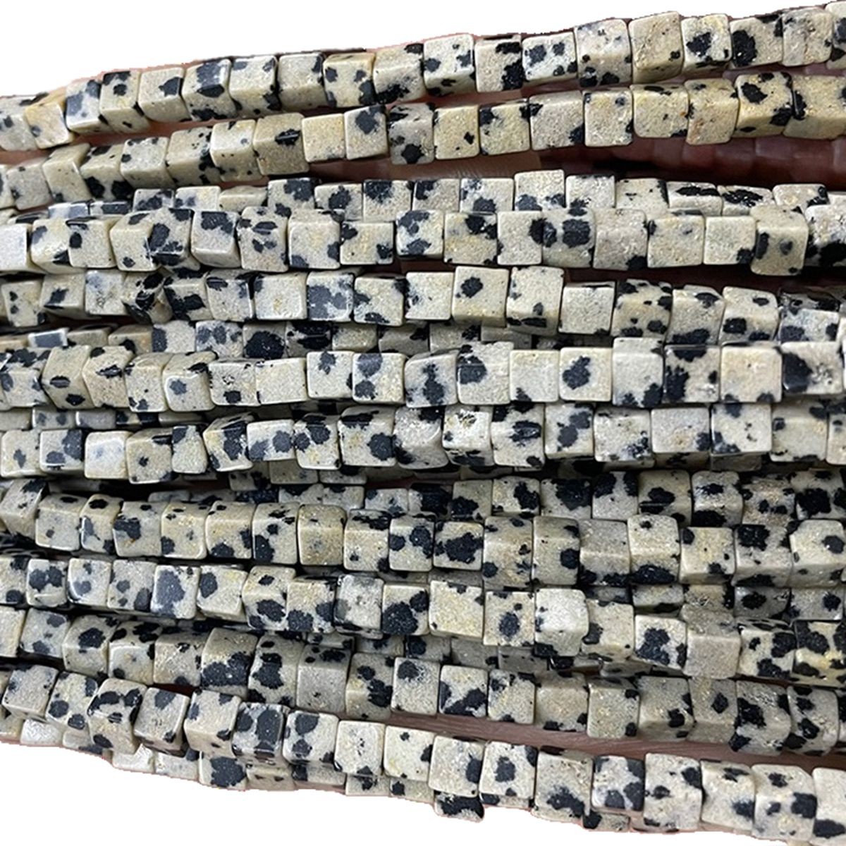 4MM Loose Natural Gemstone Cube Beads for Making Jewelry  (Approx 88PCS/Strand)