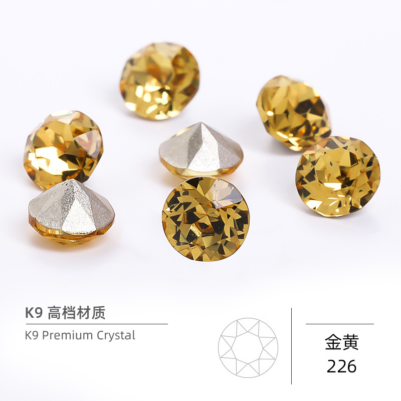 Rhinestones Glass Beads for Crafts Nails Makeup Bags and Shoes Decoration K9 Crystal Gemstones 