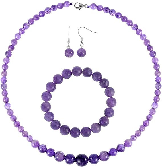 Gemstone Necklace Bracelet Earings Set Jewelry