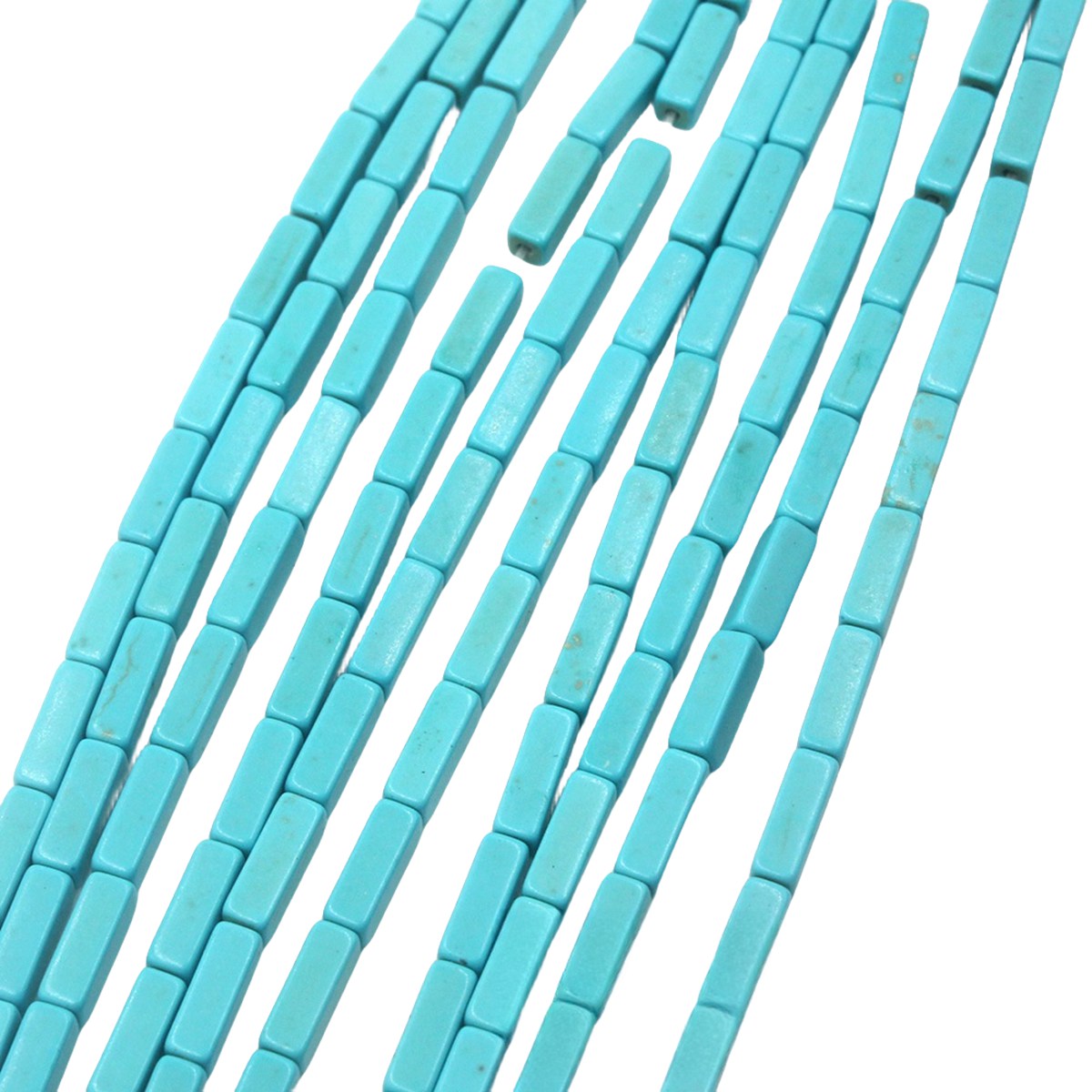 4x13mm Loose Syn.Turquoise Cuboid Beads for Making Jewelry 