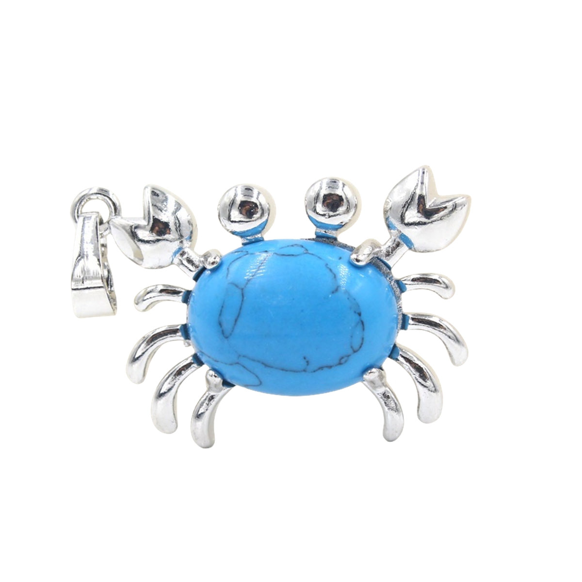 Natural Gemstone Crab Pendant Necklace for Women SN1552S Healing Crystal Protection Animal Jewelry Anniversary Birthday Valentine's Day Gift for Girlfriend Wife Mother