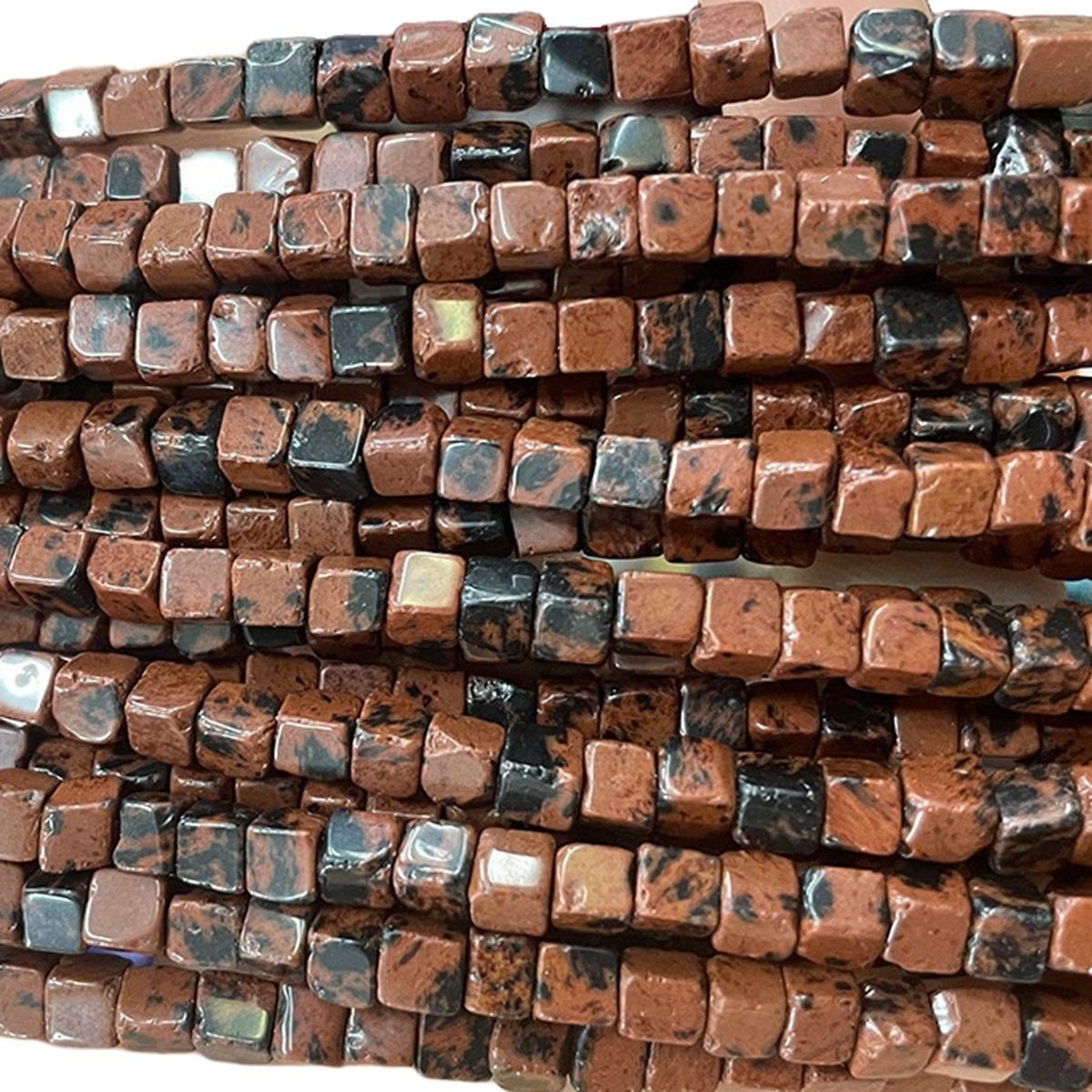 4MM Loose Natural Gemstone Cube Beads for Making Jewelry  (Approx 88PCS/Strand)