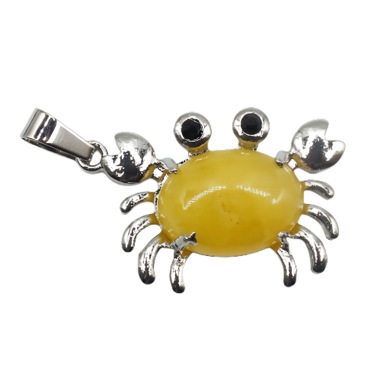 Natural Gemstone Crab Pendant Necklace for Women SN1552S Healing Crystal Protection Animal Jewelry Anniversary Birthday Valentine's Day Gift for Girlfriend Wife Mother