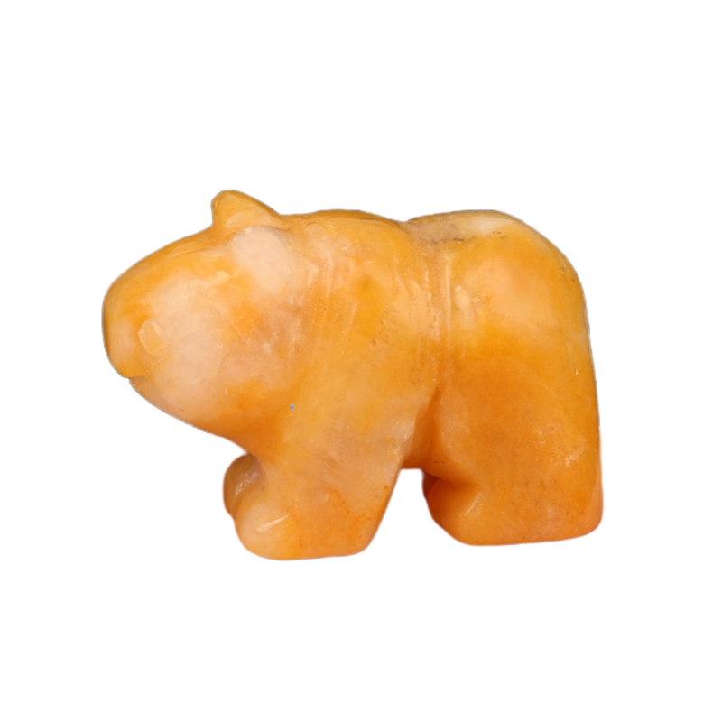 1.0Inch Handmade Craved  Gemstone Polar Bear for Home & Office Decor