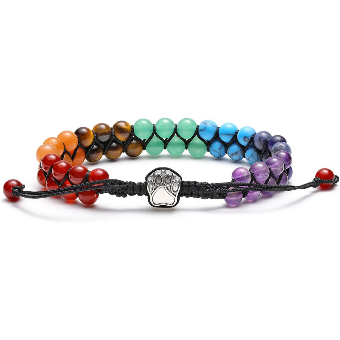 Chakra Bead Bracelets for Women Men - 6mm Natural 7 Chakra Healing Crystal Tree Life Stretch Bracelet with Real Stones Anxiety Meditation Yoga Gemstone Jewelry