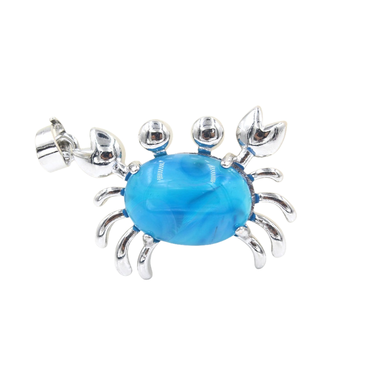 Natural Gemstone Crab Pendant Necklace for Women SN1552S Healing Crystal Protection Animal Jewelry Anniversary Birthday Valentine's Day Gift for Girlfriend Wife Mother