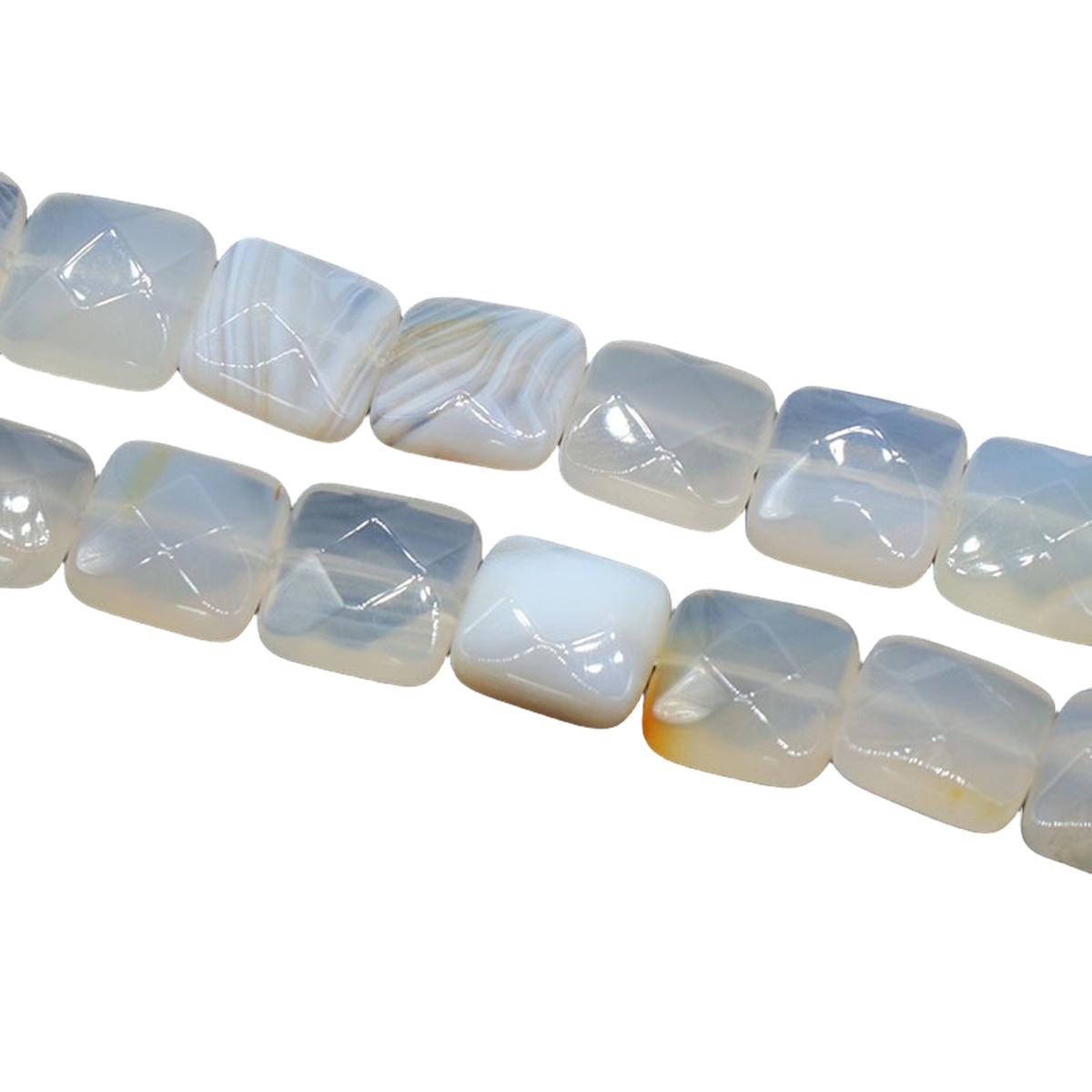 D8x8X5MM Faceted Square lice Gemstone Beads for Making Jewelry Natural Stone & Crystal Donut (Approx 50Pcs)