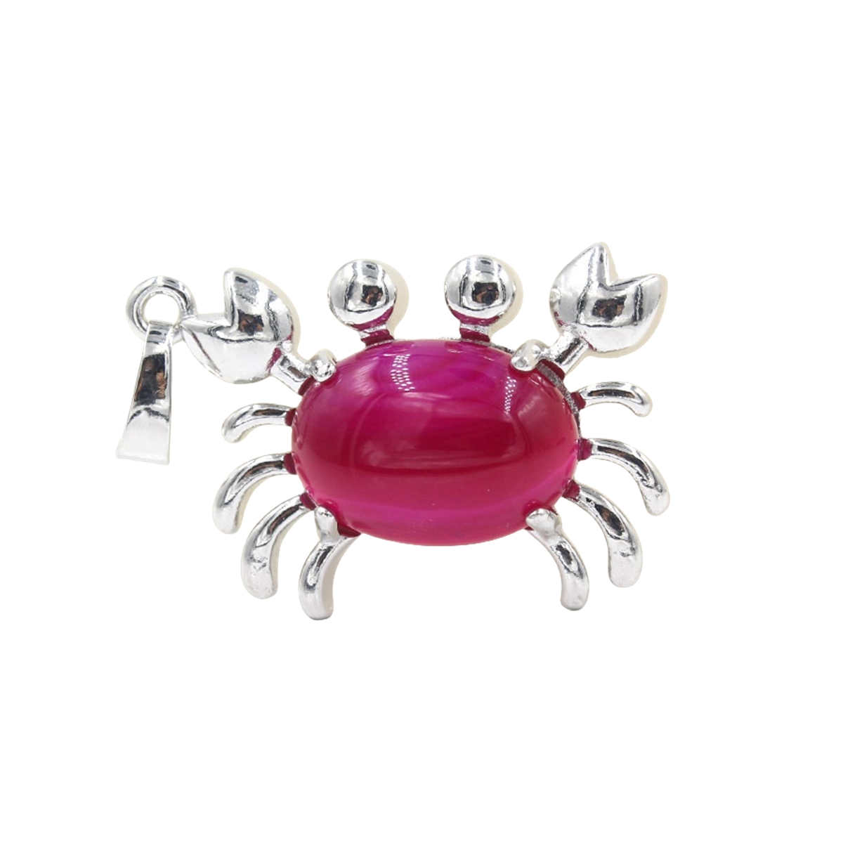 Natural Gemstone Crab Pendant Necklace for Women SN1552S Healing Crystal Protection Animal Jewelry Anniversary Birthday Valentine's Day Gift for Girlfriend Wife Mother