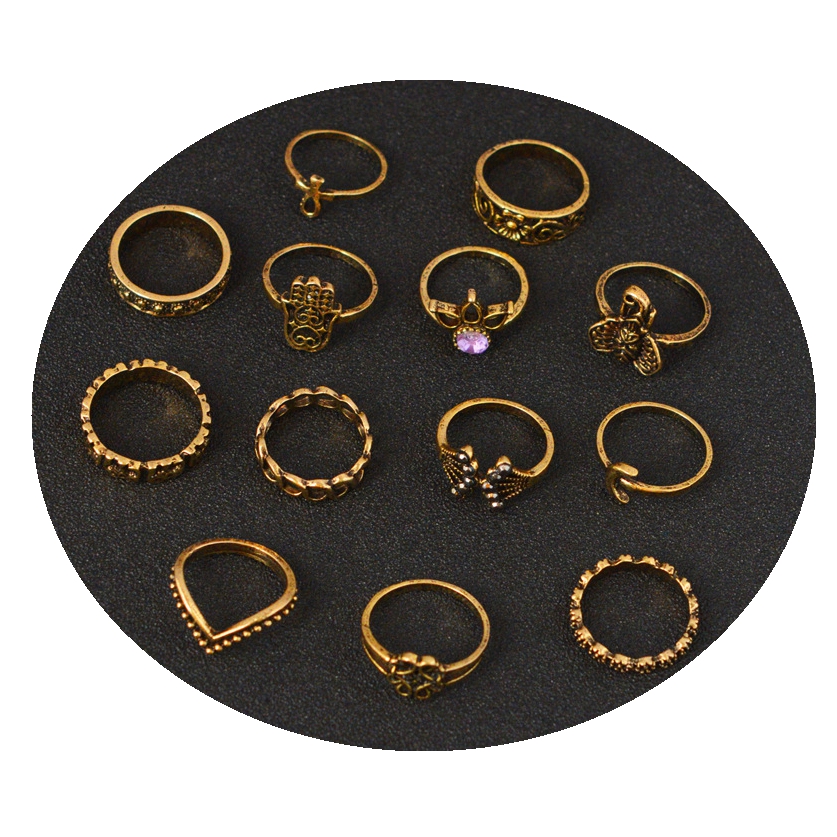 Alloy Stackable Knuckle Set Rings for Women Girls  SR0075