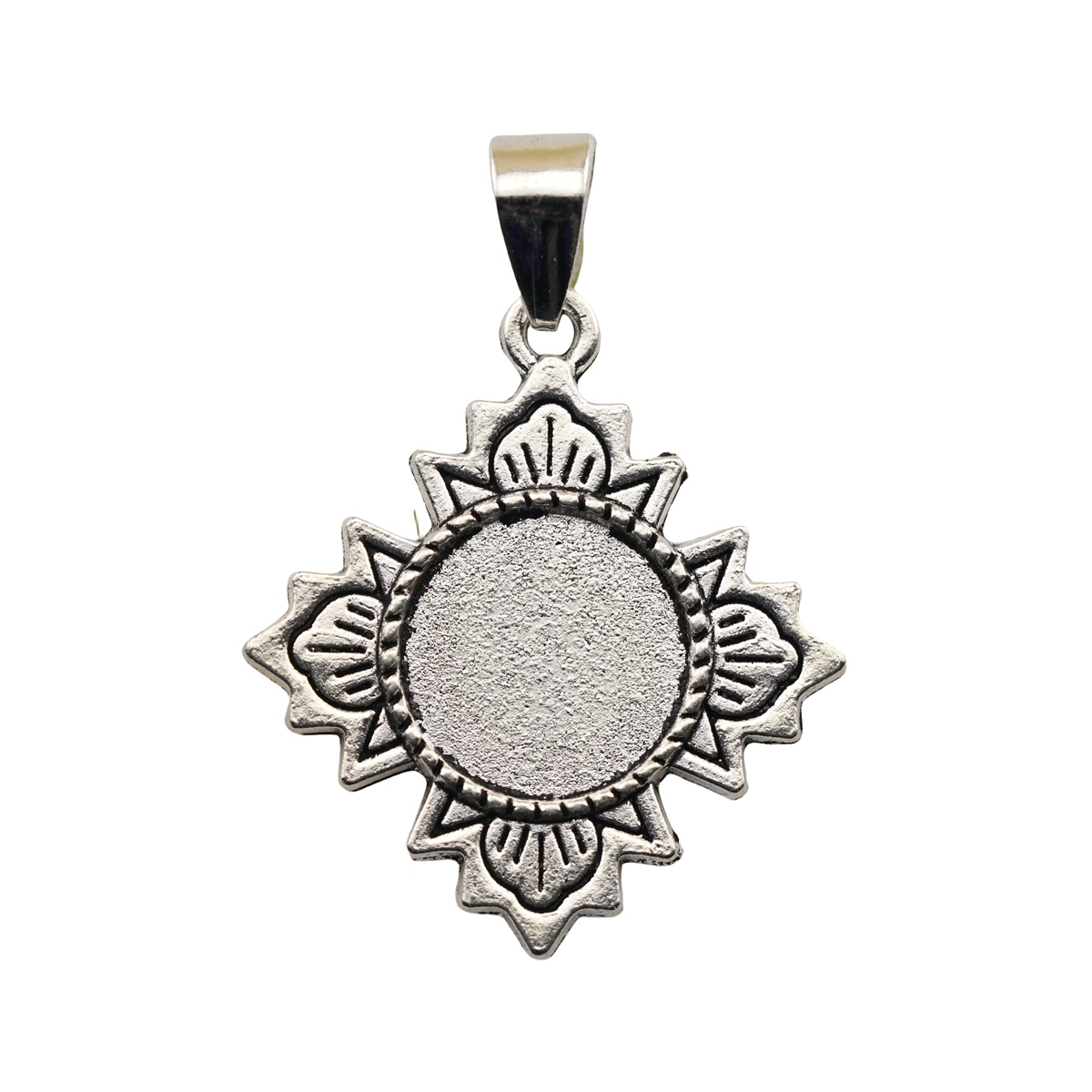 Silver  Four Leaf Clover Gemstone Pendant for Jewelry Making Necklace Earrings 12MM Stone & Crystal Cabs 