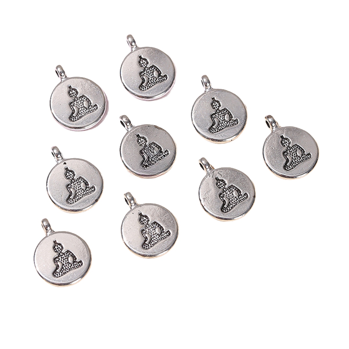 Flat Alloy Disc Beads for Making Jewelry 