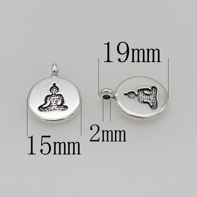 Flat Alloy Disc Beads for Making Jewelry 