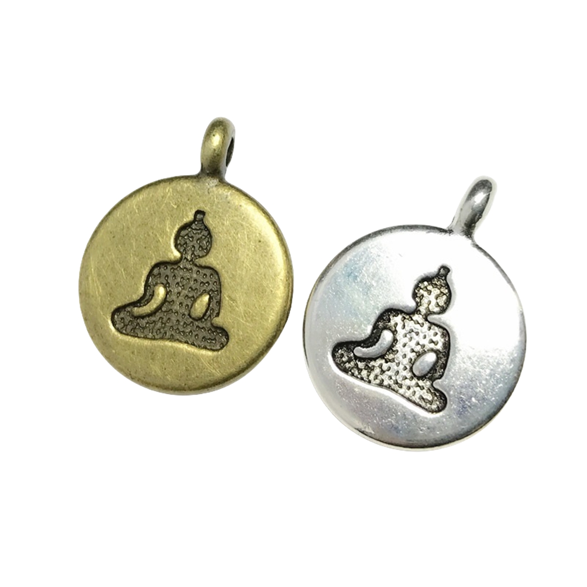 Flat Alloy Disc Beads for Making Jewelry 