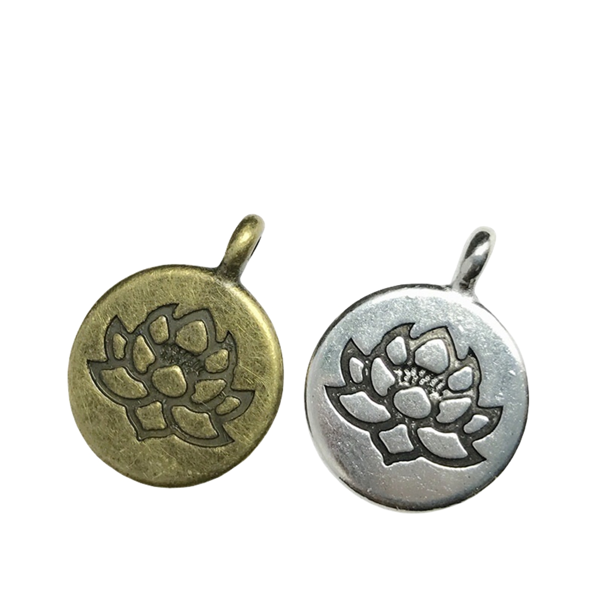 Flat Alloy Disc Beads for Making Jewelry 