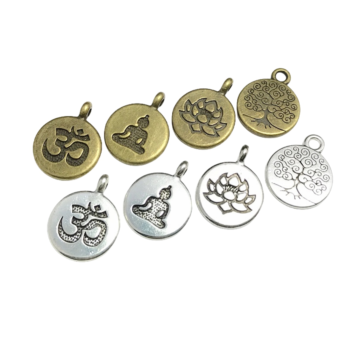 Flat Alloy Disc Beads for Making Jewelry 