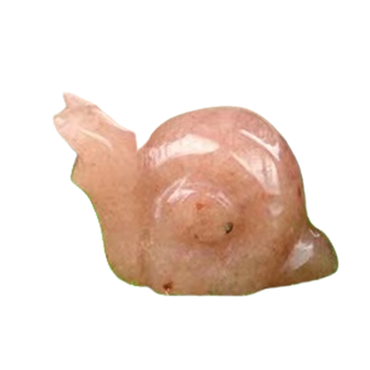 Crystal Snail Decor Figurine, 1" Hand Carved Healing Reiki Animal Gemstone Statues Toy Pocket Garden Decoration Sculpture for Home Office