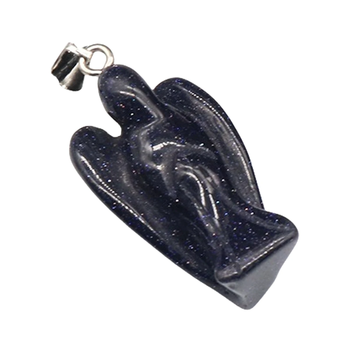 1.0Inch Handmade Craved Gemstone Angel Pendant for Making Jewelry