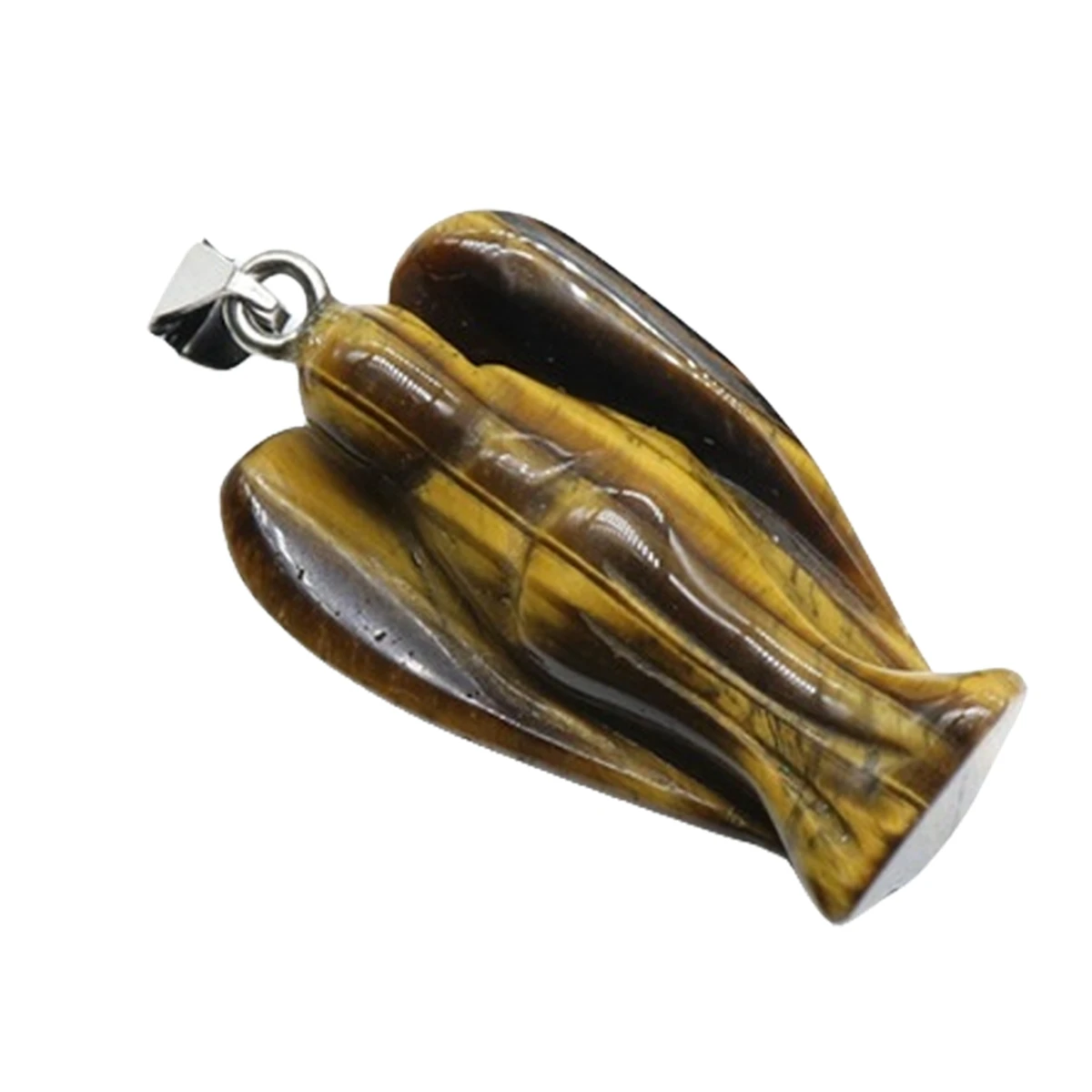 1.0Inch Handmade Craved Gemstone Angel Pendant for Making Jewelry