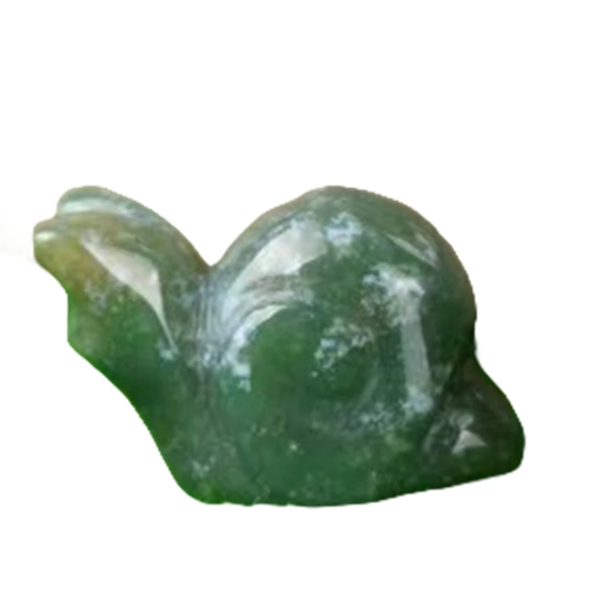 Crystal Snail Decor Figurine, 1" Hand Carved Healing Reiki Animal Gemstone Statues Toy Pocket Garden Decoration Sculpture for Home Office