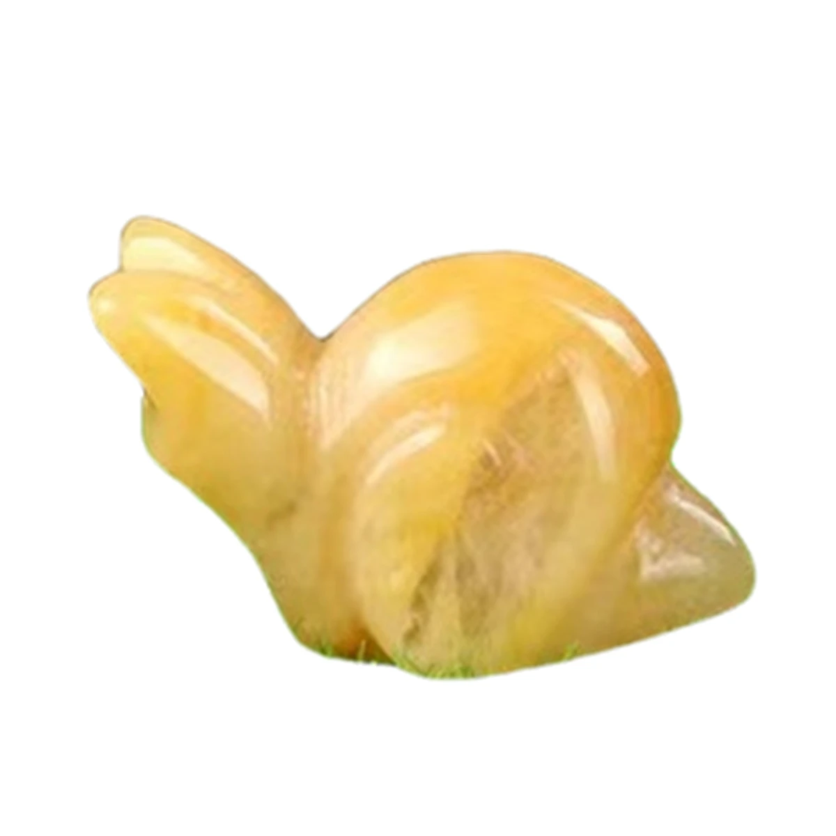 Crystal Snail Decor Figurine, 1" Hand Carved Healing Reiki Animal Gemstone Statues Toy Pocket Garden Decoration Sculpture for Home Office