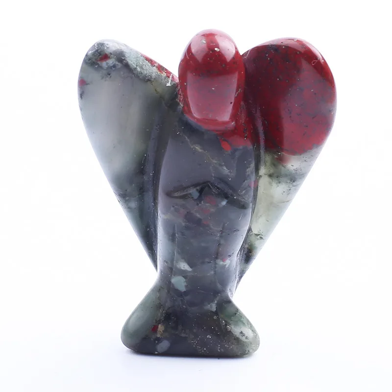 3.0Inch Hand Carved Gemstone Angel for Home office Decor