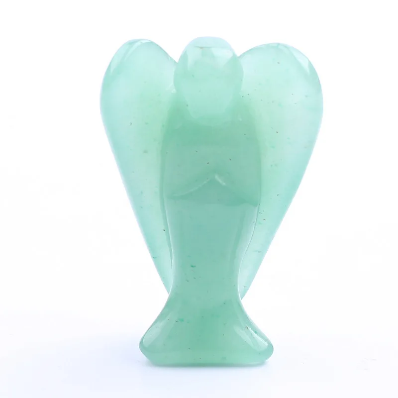 3.0Inch Hand Carved Gemstone Angel for Home office Decor