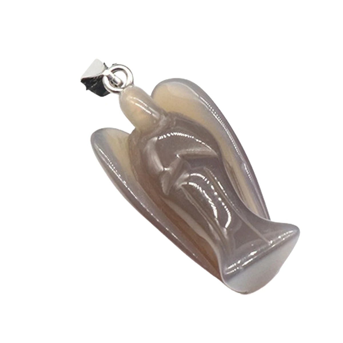 1.0Inch Handmade Craved Gemstone Angel Pendant for Making Jewelry