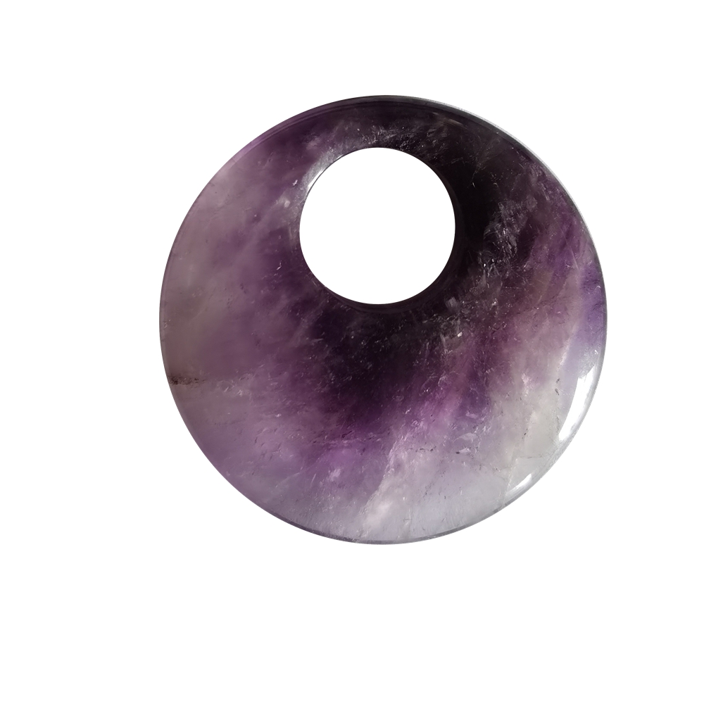 40MM Lucky Coin Round Donut Stones for Jewelry Making Protection Reiki Healing Gemstone Spiritual Crystal Necklace